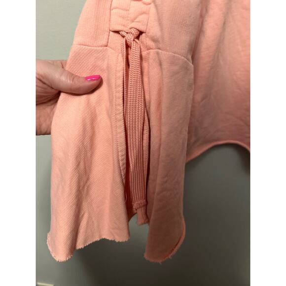 Sanctuary Pink Oversized Long Sleeve Crew Neck Back Bow Raw Edge Sweatshirt XS - Picture 5 of 12